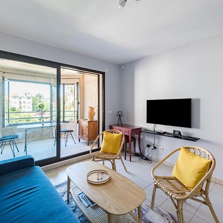 Beau Studio Véranda à deux pas de la mer - parking inclus Juan-les-Pins Exterior foto