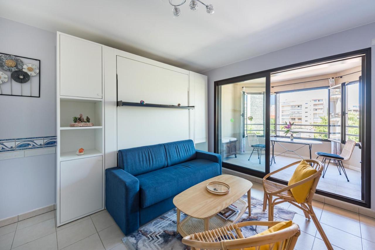 Beau Studio Véranda à deux pas de la mer - parking inclus Juan-les-Pins Exterior foto